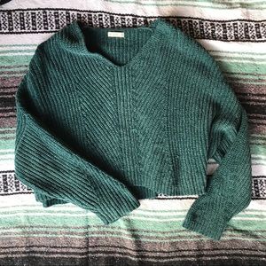 Cotton On green crop sweater